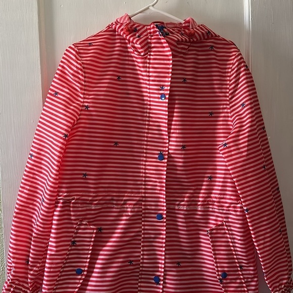 Joules Red and White Striped Raincoat - Picture 2 of 6